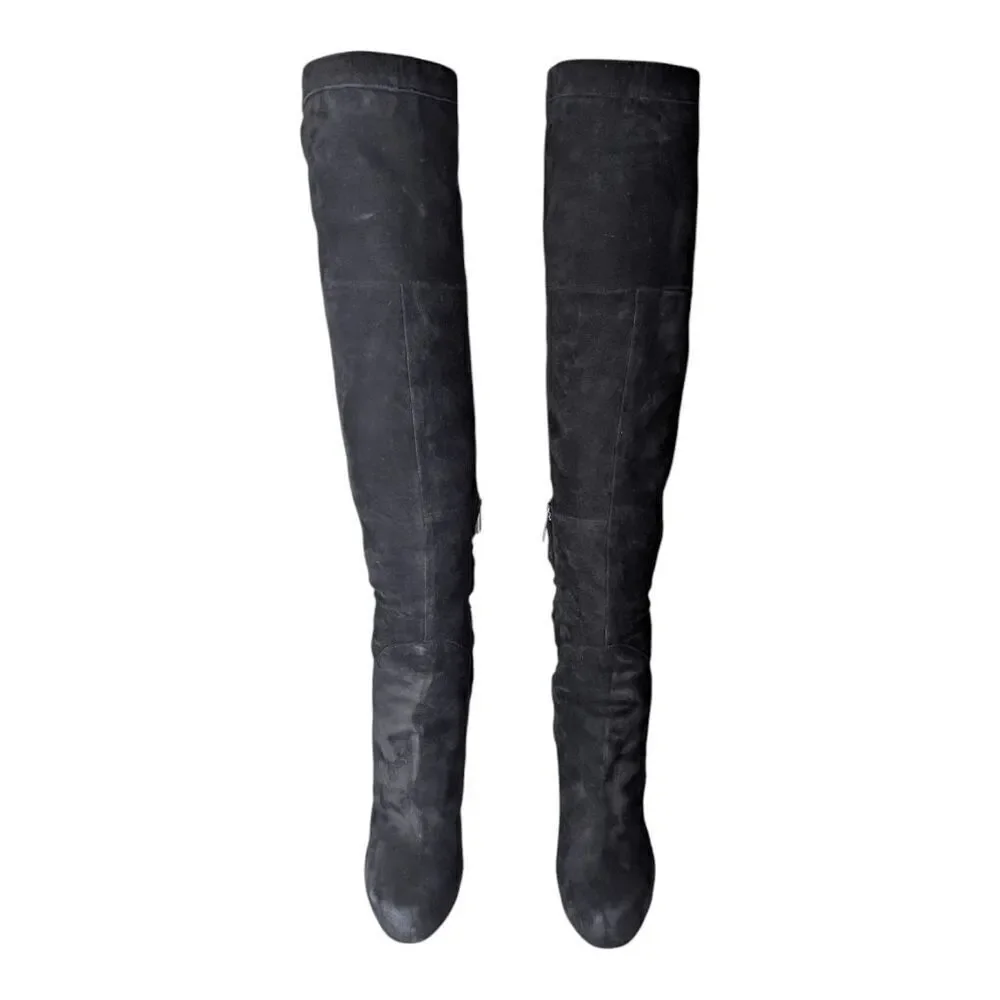 SAM EDELMAN Kayla Black Suede Over The Knee Boot Size 8M